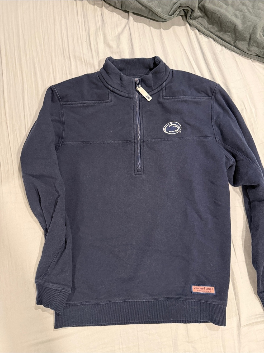 Vineyard Vines Penn State Navy Half-Zip Pullover Sweater